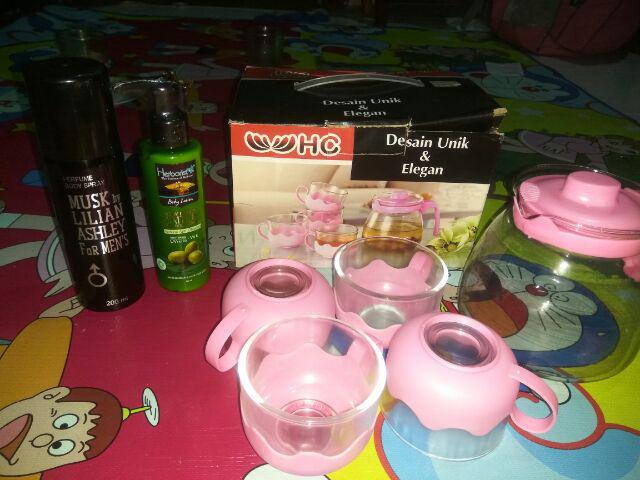 Free Bubble  Dan Kardus Teko Teh , Tea Pot 5in1