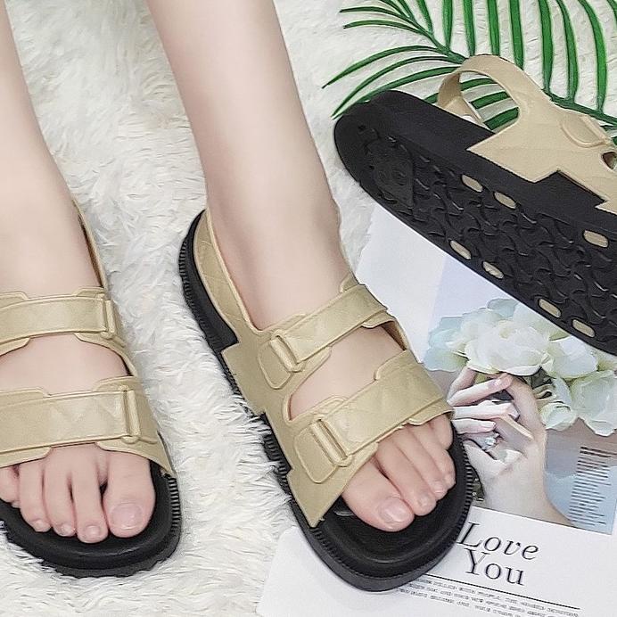 Terbaru.. 3.3 SALE Sandal Wanita Jelly Tali Import ALGEA / Sendal Flat 1604