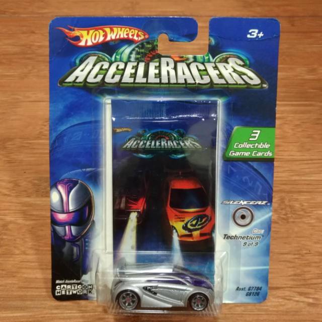 Hot Wheels Acceleracers Technetium Silencerz Racing Team CM6 tires Acceleracer 2005 Rare Item