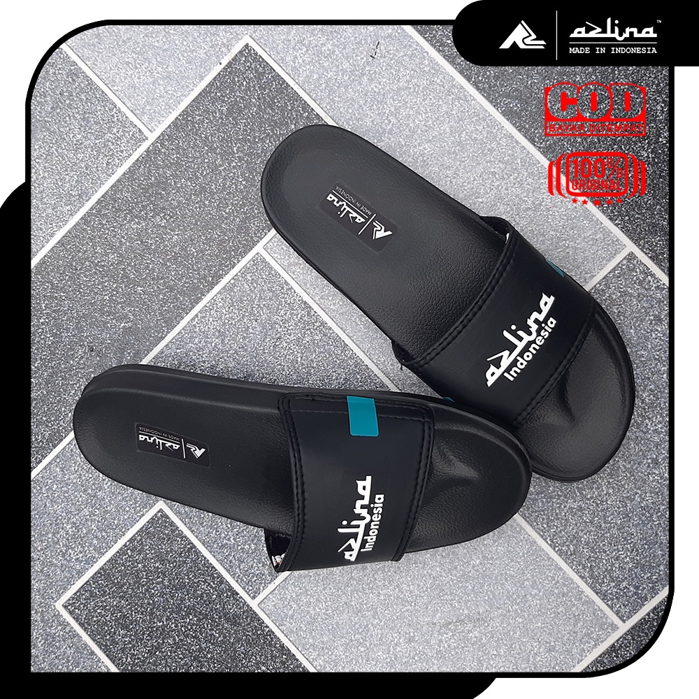 Terbaru Sandal Pria Slide on bahan EVA berkualitas original Azlina Inculde Box bisa COD