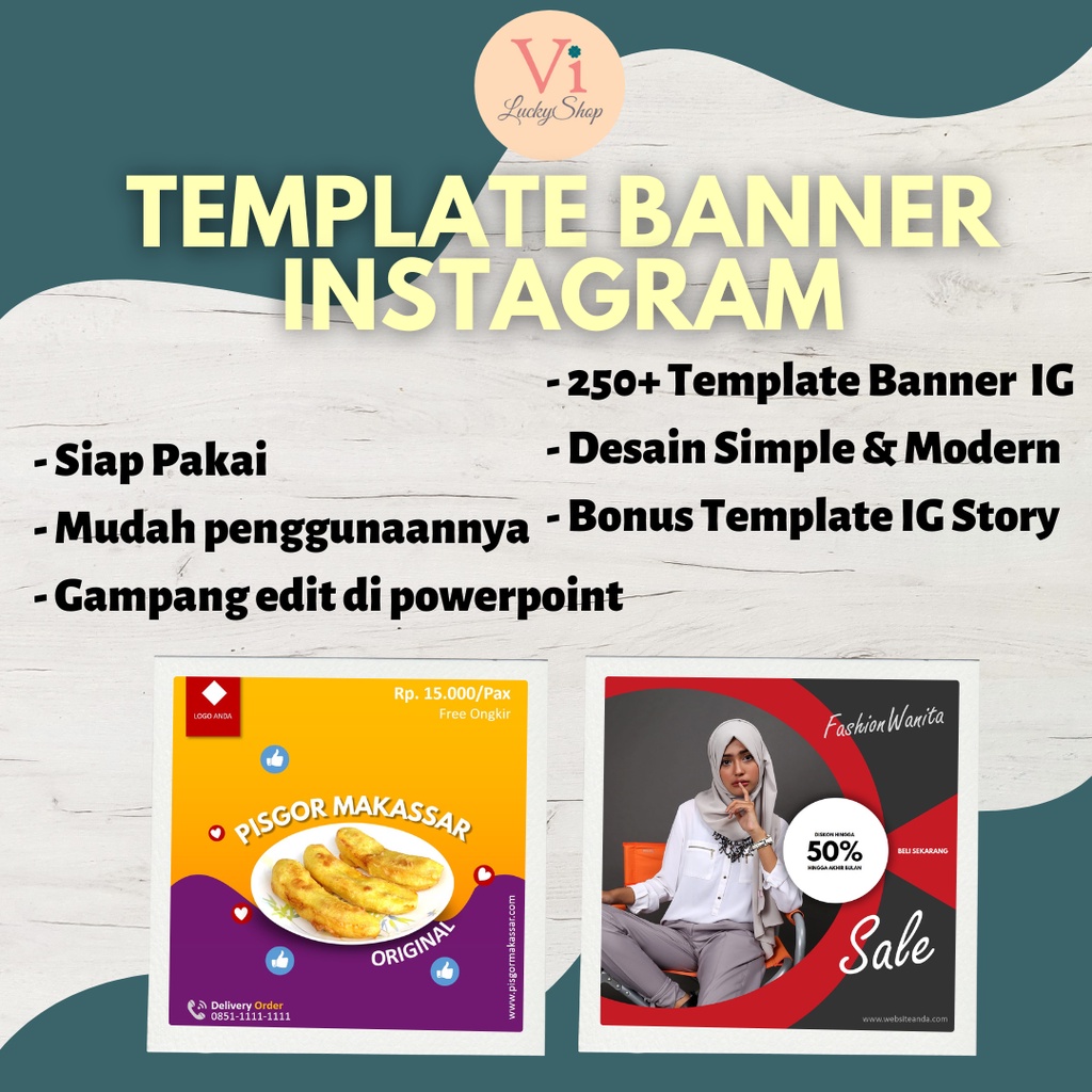 JUAL TEMPLATE DESAIN BANNER IG PPT