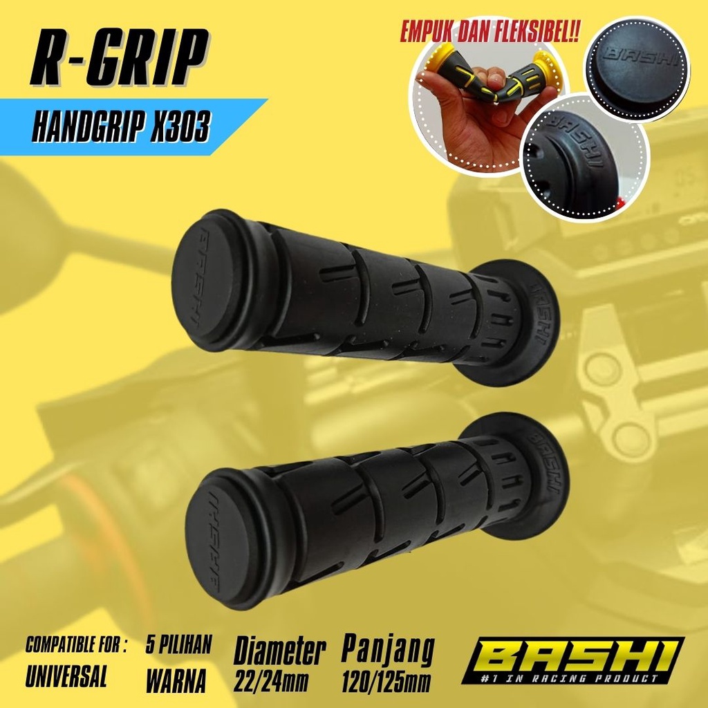 HANDGRIP BASHI R-GRIP X303 FLEKSIBLE HIGHT QUALITY TPR THERMOPLASTIC RUBBER motor