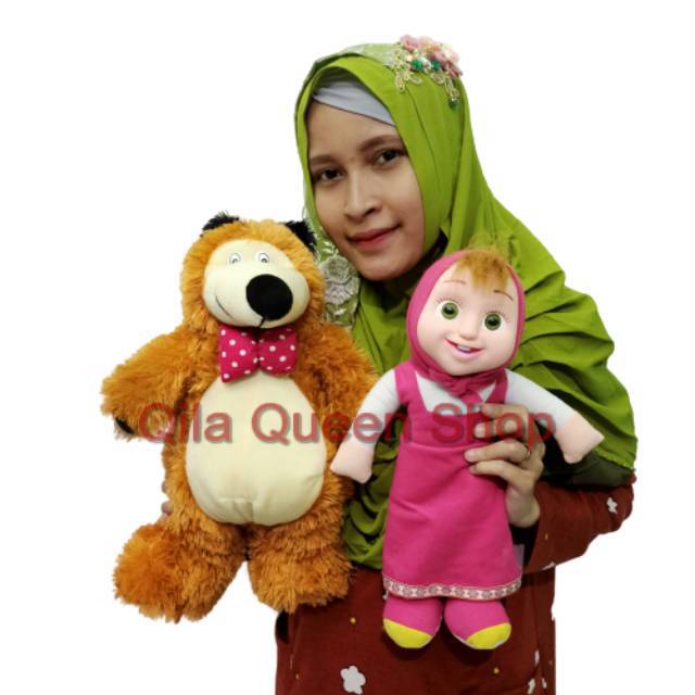 Boneka Marsha &amp; bear sepasang