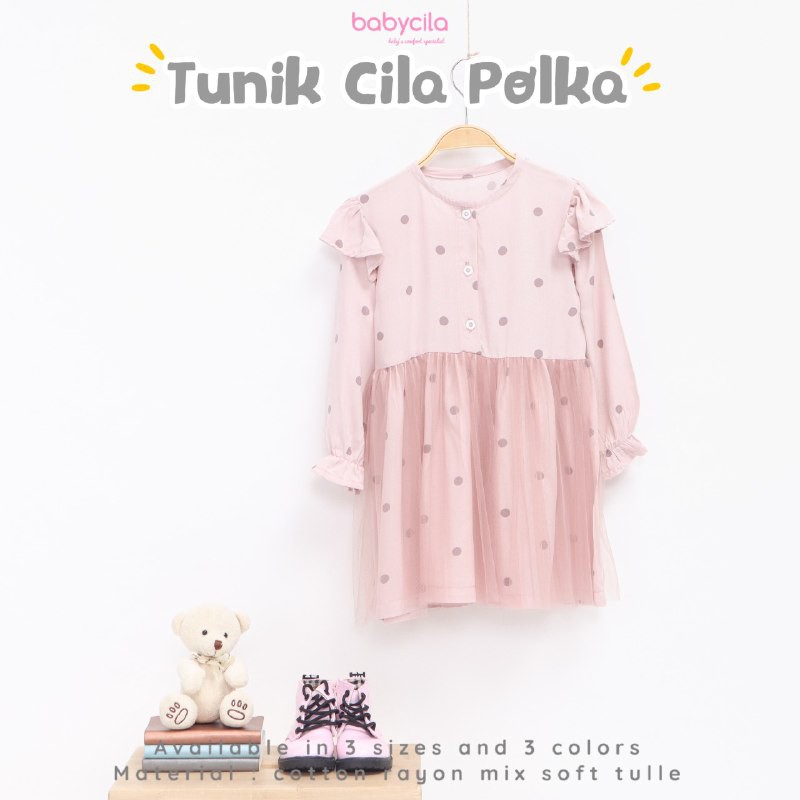 Tunik Cila Polka Mix Tulle by baby cila / Ready S