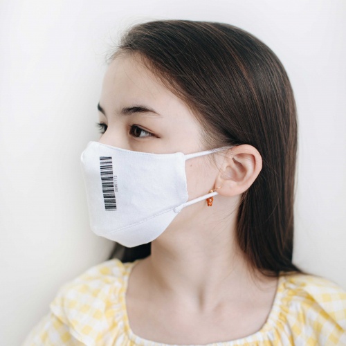 EVERY DAY MASK Reusable mask 3 layer white barcode kids 1-p