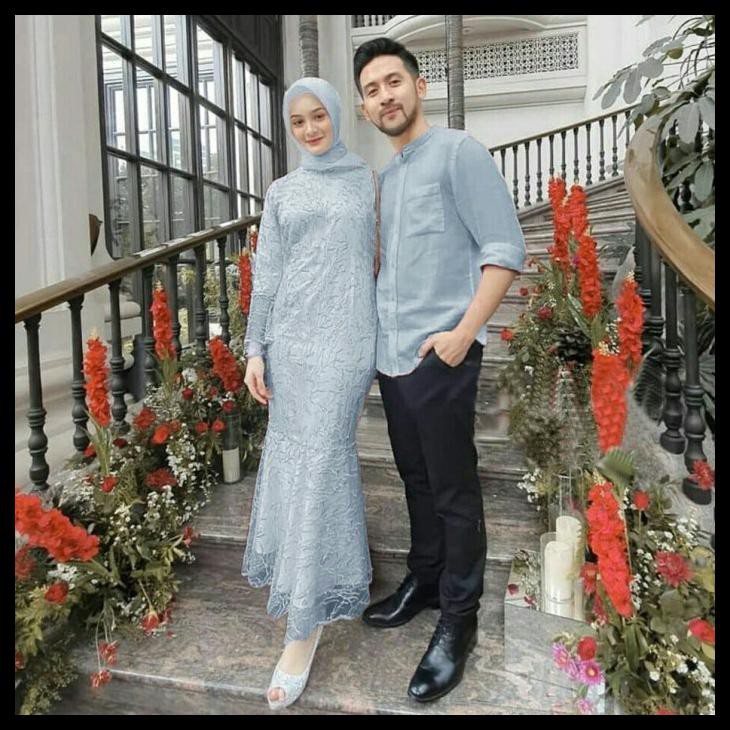 Couple Kebaya Brokat Baju  Kondangan  Couple Kekinian  Remaja 