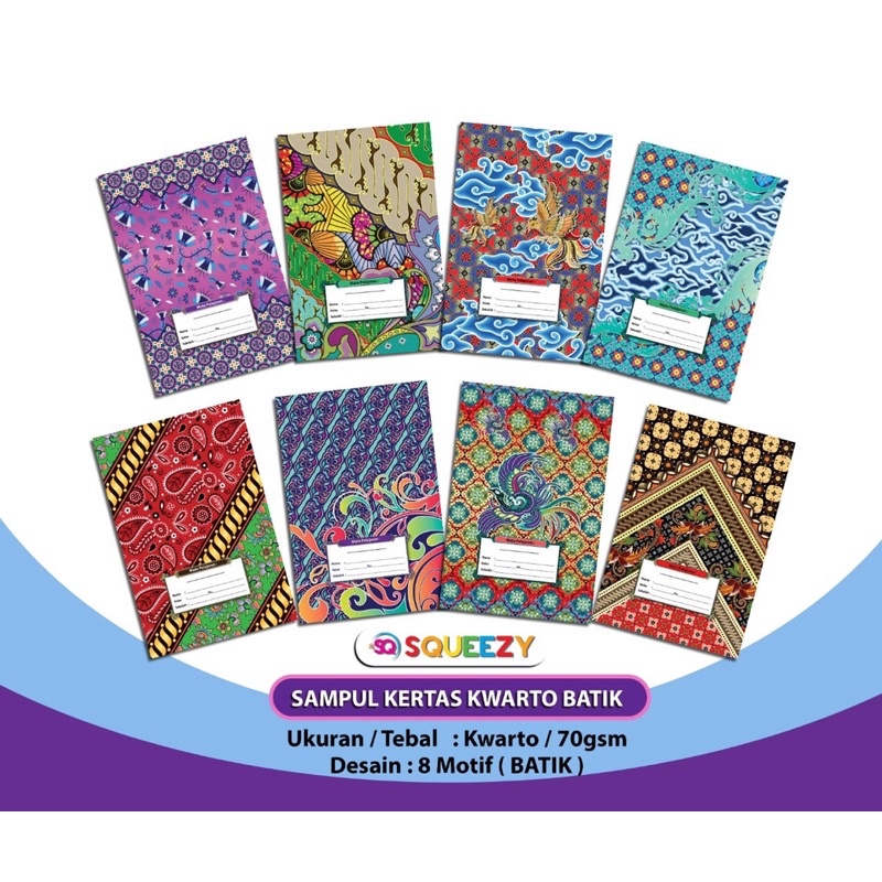 

Sampul Buku Kwarto Karakter / Batik (pak)