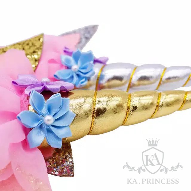 Promo Bando Unicorn Gold &amp; Silver, Rainbow New