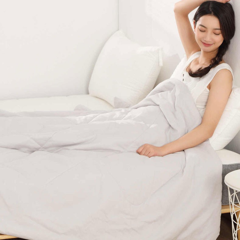 Xiaomi Mijia 8H Selimut Bed Cover Anti Bakteri Breathable Bedding Quilt 180x200cm- L1 - Gray
