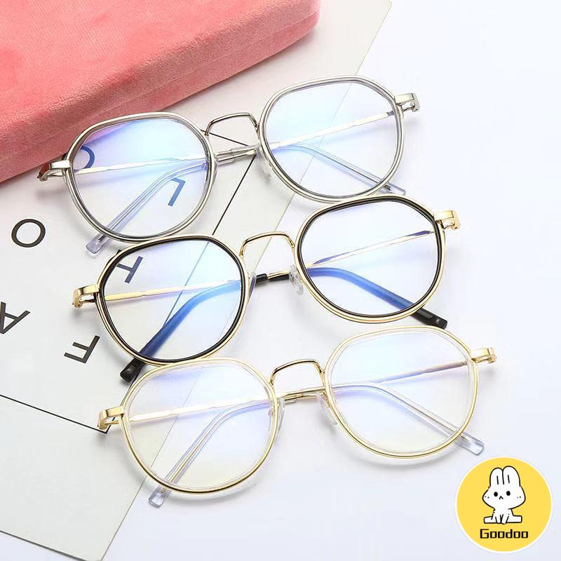 Frame Kacamata Fashion Wanita Anti Radiasi Korean Kaca Mata Radiasi Bulat Eyeglasses -Doo