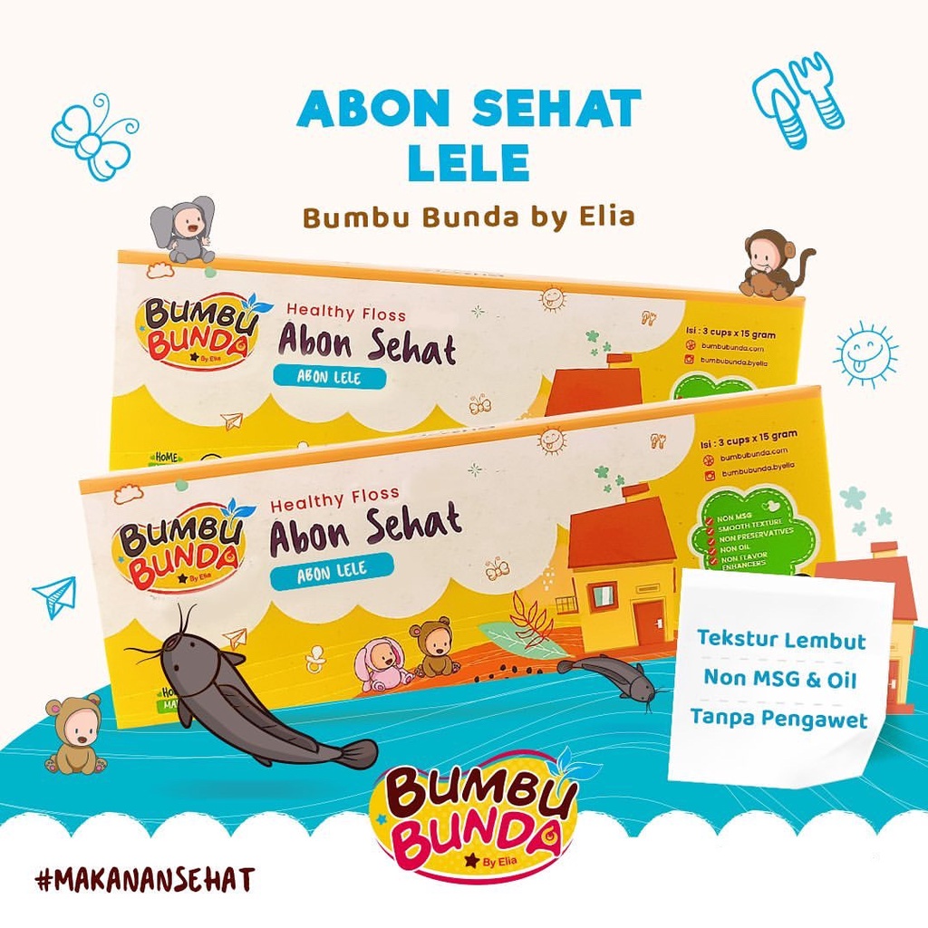 Bumbu Bunda Elia ABON Mpasi Sehat ABON Non MSG ABON Sapi ABON Ayam ABON Salmon Abon Tuna Abon Lele Abon Organik