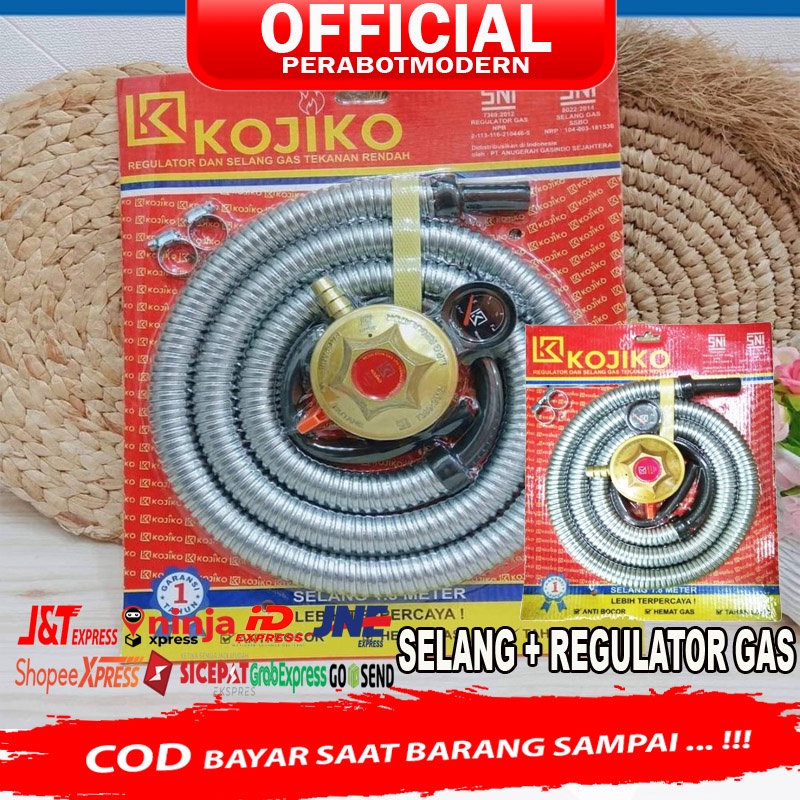 Selang Regulator KOJIKO SNI Automatic Cut Off / Selang Plus Regulator WELHOME Automatic Cut Off