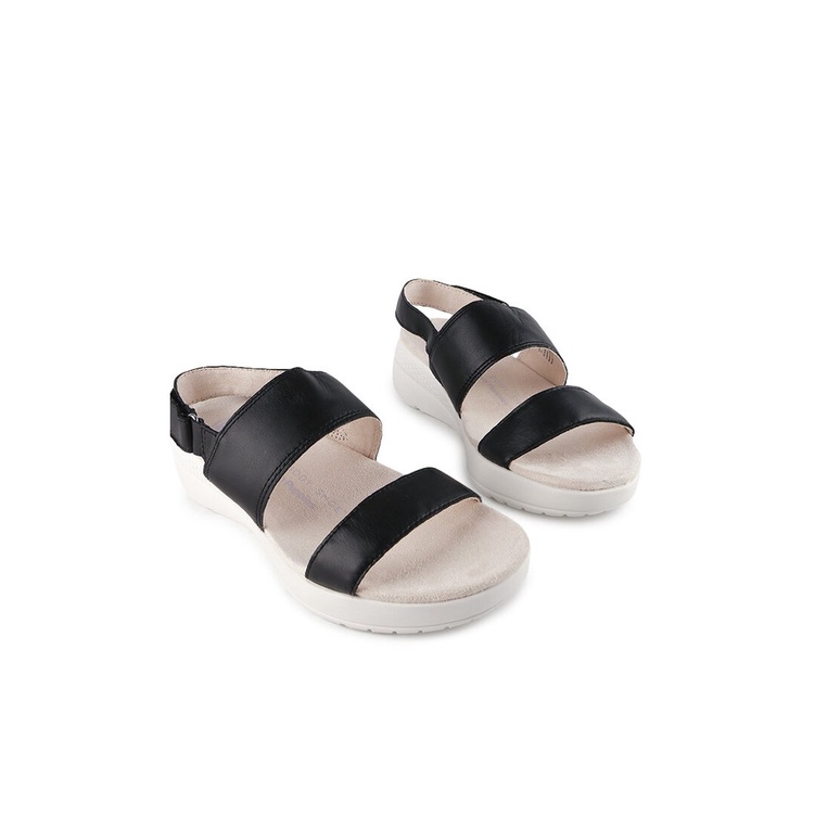 SANDAL WEDGES WANITA HUSH PUPPIES ORIGINAL SLINGBACK CASUAL BLACK HW65