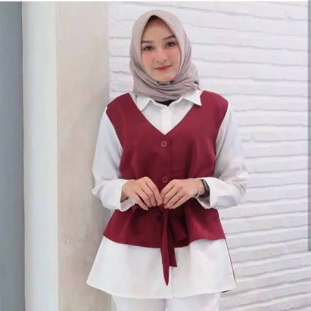 KEMEJA ALEMIA /FASHION TERBARU / BLOUSE MOSCREPE / ALEMIA BLOUSE