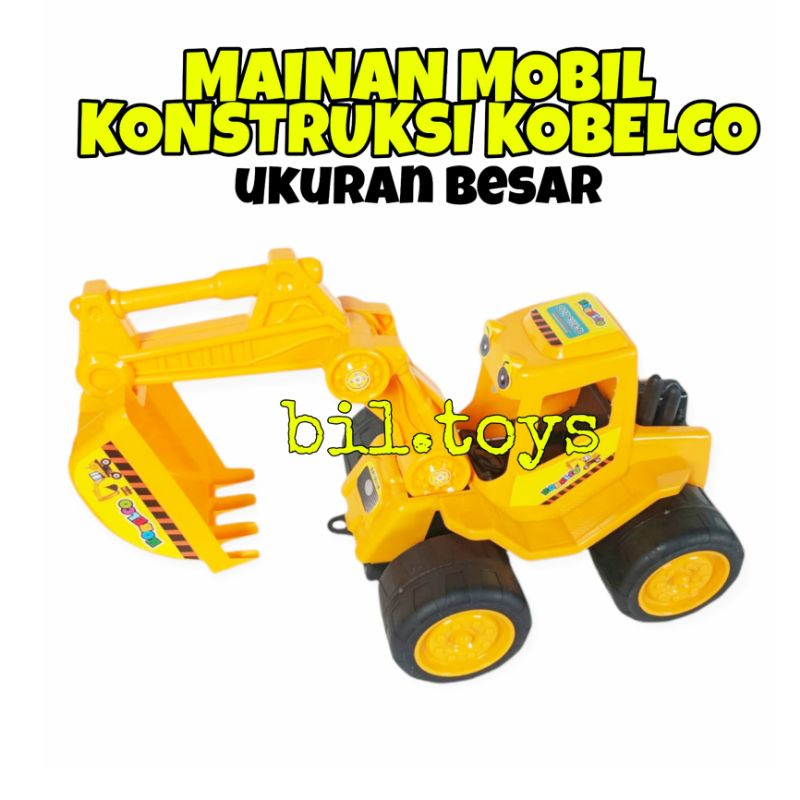 MAINAN ANAK MOBIL KONTRUKSI KOBELCO MAINAN ANAK LAKI LAKI KENDARAAN EXCAVATOR KOBELCO OCT KANTONG BEKO BESAR