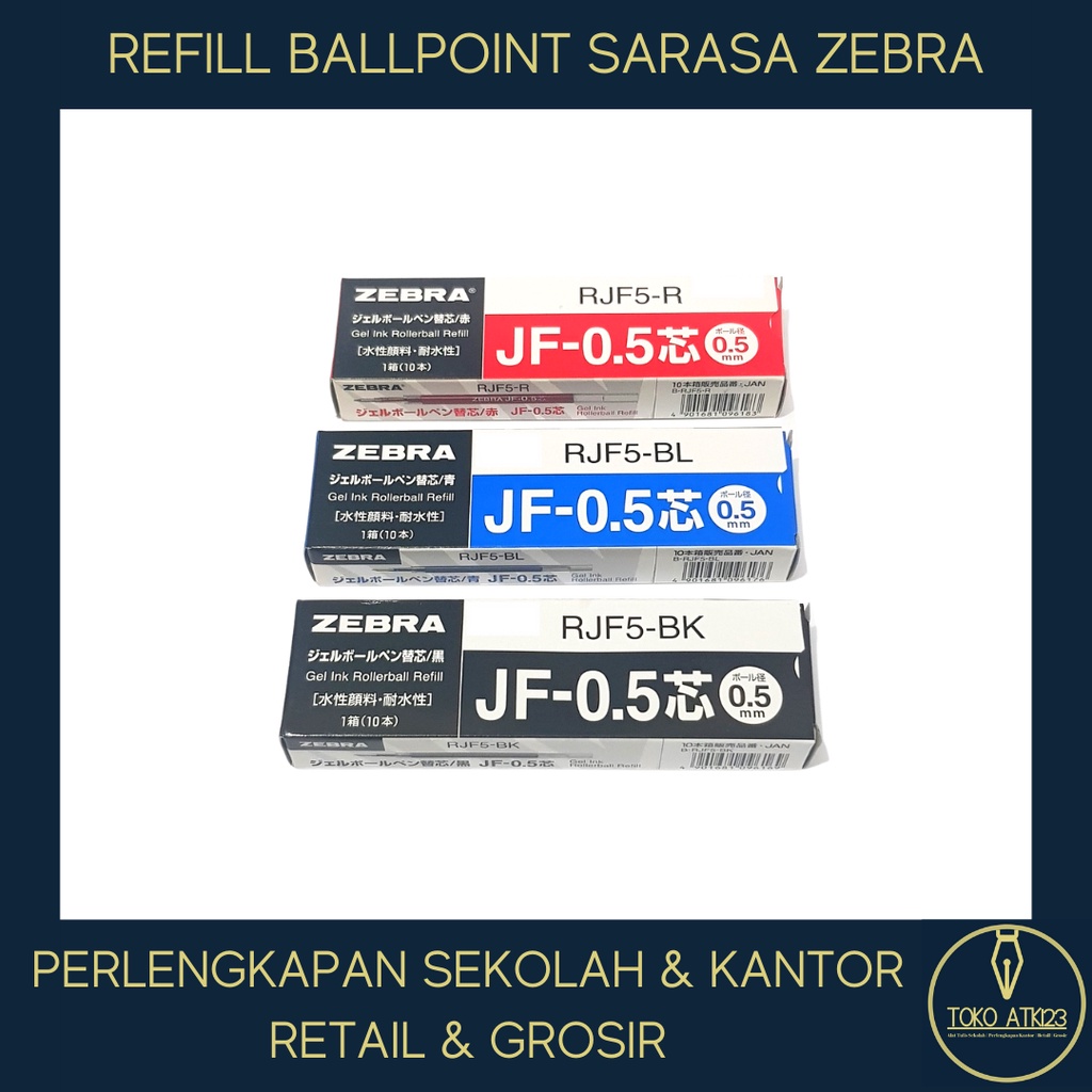 REFILL Ballpoint / Bolpen / Pulpen Zebra Sarasa 0.5 0.7 1.0 Mrh Htm Br