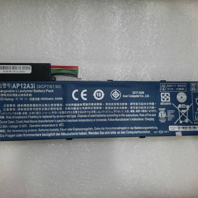 ORIGINAL BATERAI ACER M3-481 M3-581 M5-481 M5-581 AP12A31