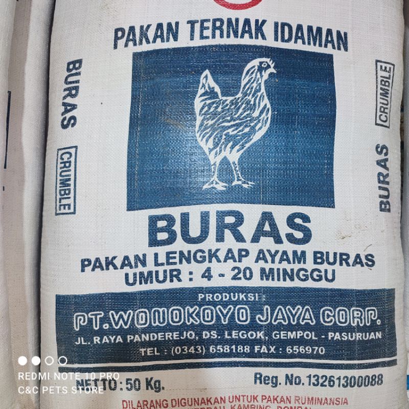 Buras Wonokoyo 50 kg pur atau pakan ayam