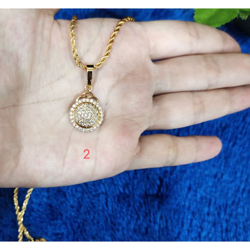 Fifi Fashion Kalung Liontin Model Maela Perhiasan Lapis emas 28#