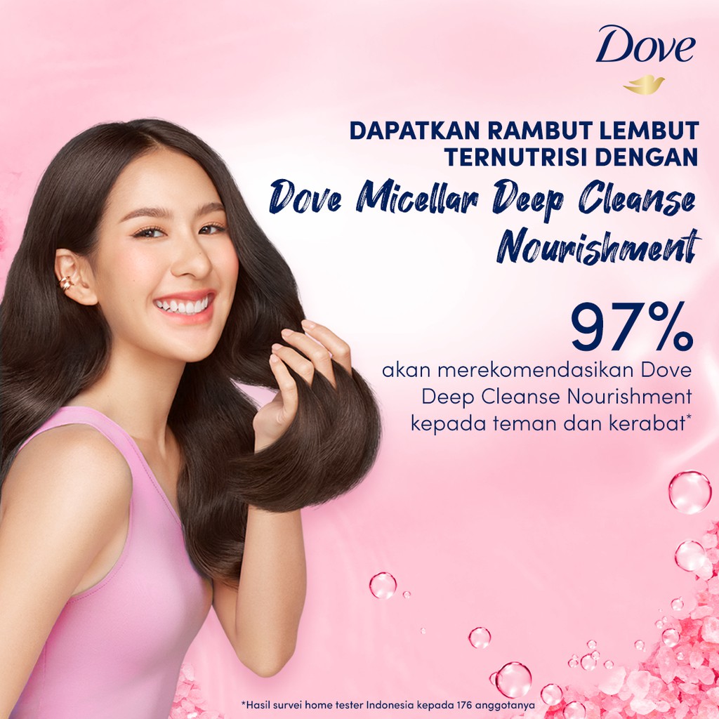 ★ BB ★ Dove Micellar Shampoo 190ml - Deep Cleanse Nourishment Perawatan Rambut Kering - Hair Boost Nourishment Perawatan Rambut Rontok