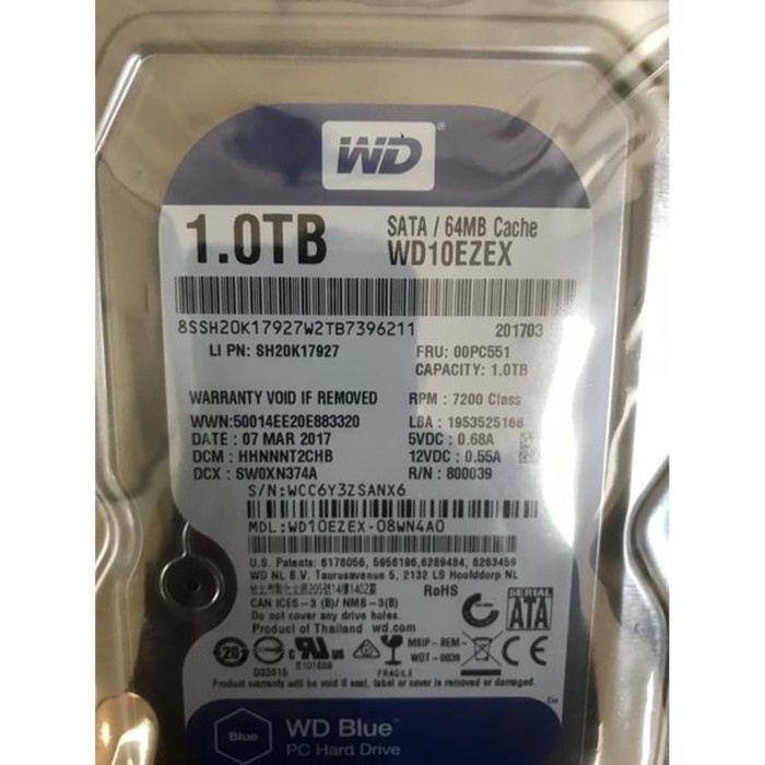 Hardisk WD Blue WD10EZEX 1TB