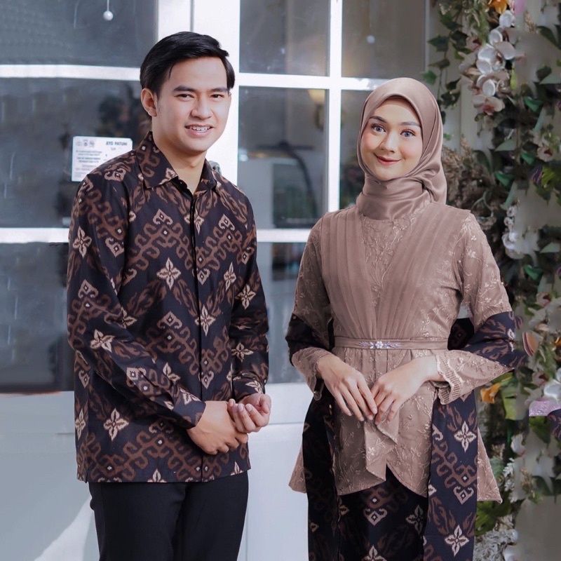 BATIK COUPLE - Batik Couple Kondangan Brokat Modern Aufa Kebaya Kondangan Wisuda Tunangan Baju Pesta Murah Kebaya Couple