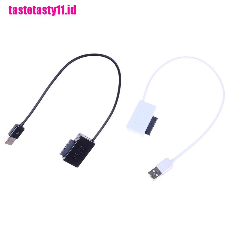 Kabel Konverter CD DVD Rom Optik Drive USB Ke 13Pin Slim SATA / IDE