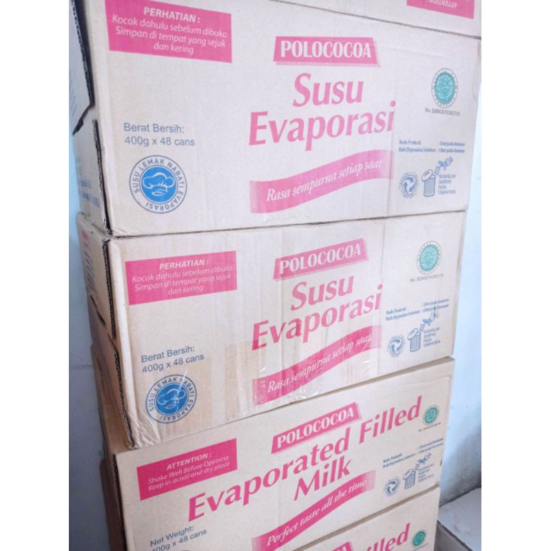 Susu Evaporasi Cair Polococoa Evaporated 1 Karton Grab Gojek Only