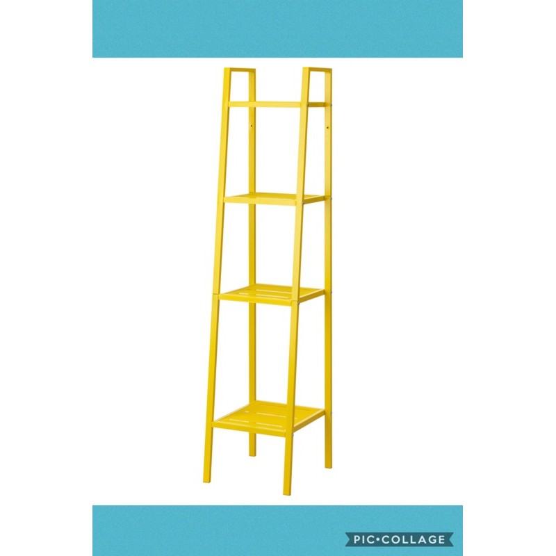 1. LERB RAK BESI KEREN 35X35X148 CM KUNING,RAK BUKU,RAK DEKORASI,RAK SERBAGUNA.