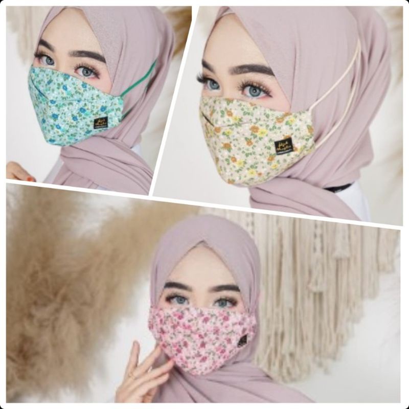 Masker Motif Bunga ORIGAMY