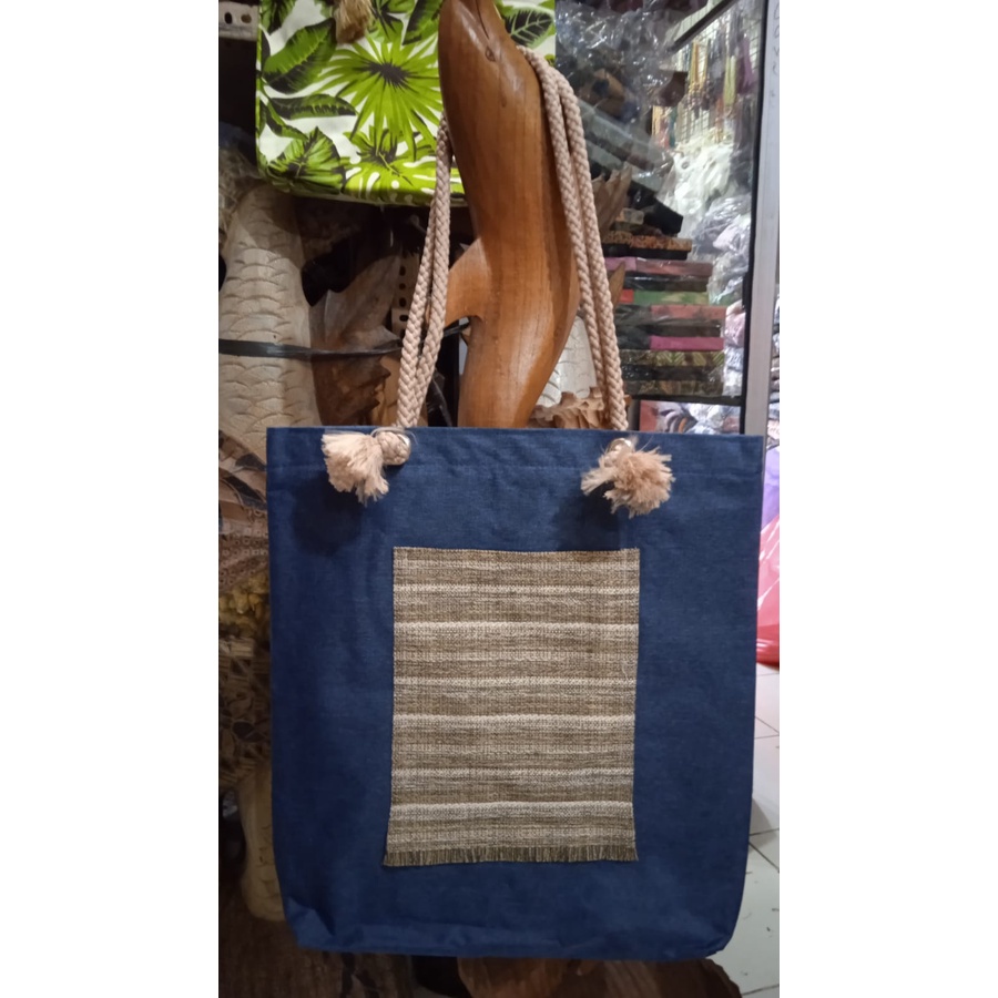 Tas panggul kain denim Totebag bali