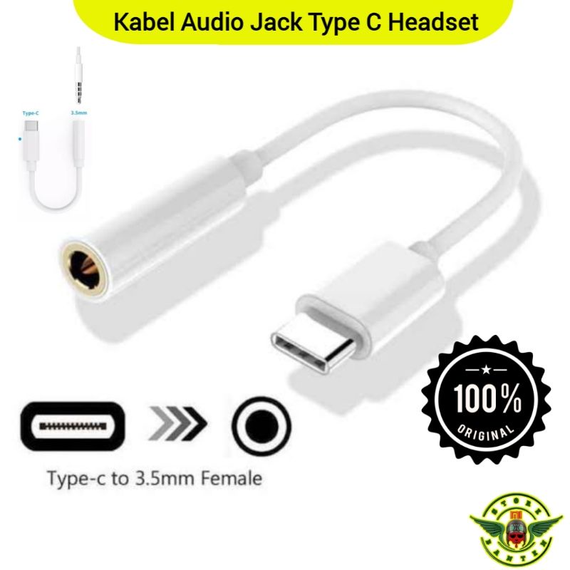 Converter Headset Type C To Jack 3.5mm - 3 5 Aux Audio Konektor Adaptor Conektor Hedset Handset Mi 1