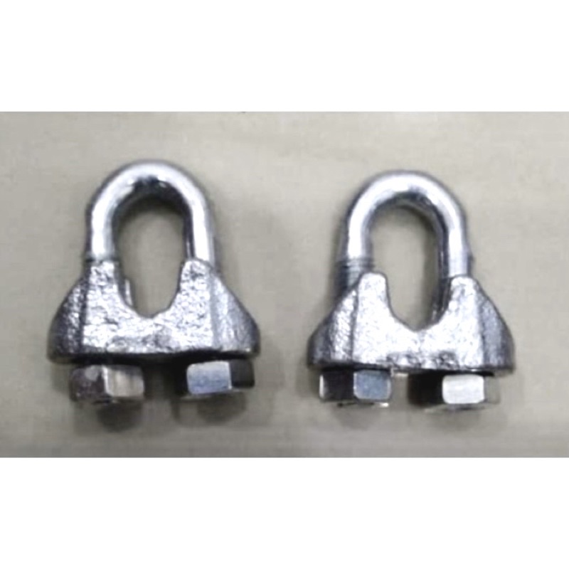 Klem kabel 6mm Kuku macan 6mm Klem kabel sling seling 6mm Clamp tali kawat baja 1/4”inci