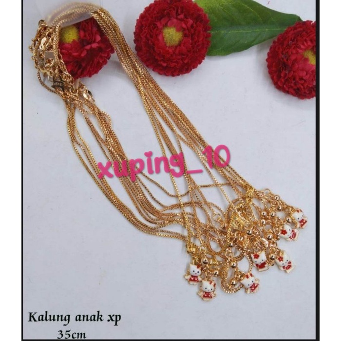 Kalung Koye Anak Perhiasan Xuping Motif Karakter Cantik Berlapis Emas