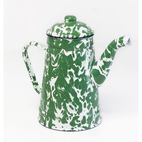 TEKO ENAMEL BLURIK BLIRIK LURIK LORENG HIJAU JADOEL 23 CM