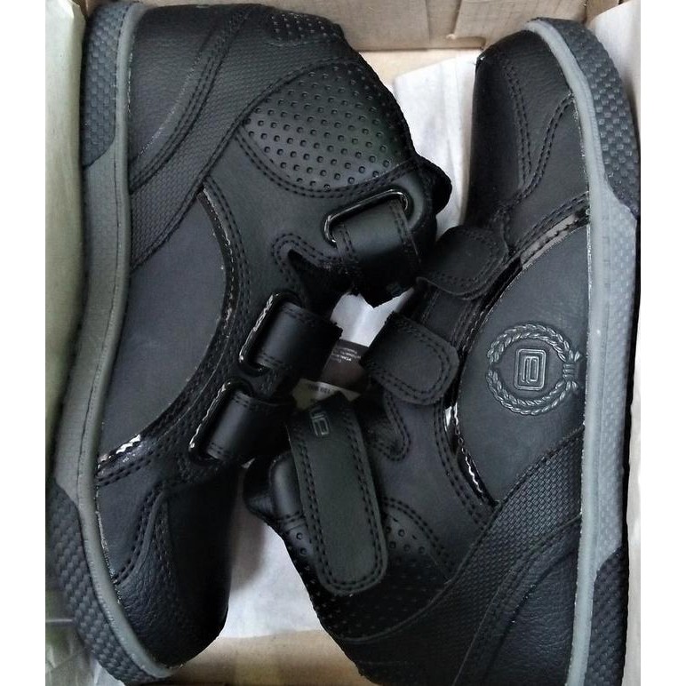 BARANG MURAH SEPATU FULL HITAM VELCRO ANDO HITMAN SEPATU SEKOLAH ANAK SD SMP BOOTS