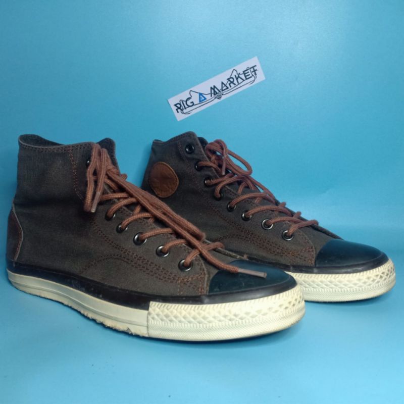 Converse CTAS Hi 44,5 Ghost Diary Brown Leather 134756C Sepatu Second Bekas Murah Thrifting Preloved