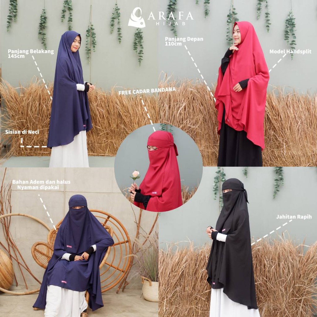Khimar Nadira Syar'i By arafa hijab