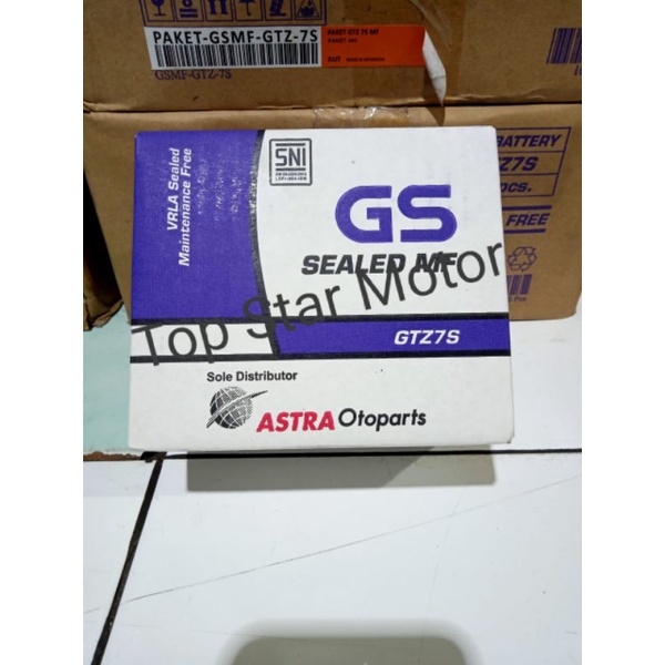 Aki GS ASTRA GTZ7S SATRIA FU 150, SATRIA FU 150 NEW.VARIO 125 LED..VARIO 150 LED.SONIC 150 R.CBR 150 R DLL