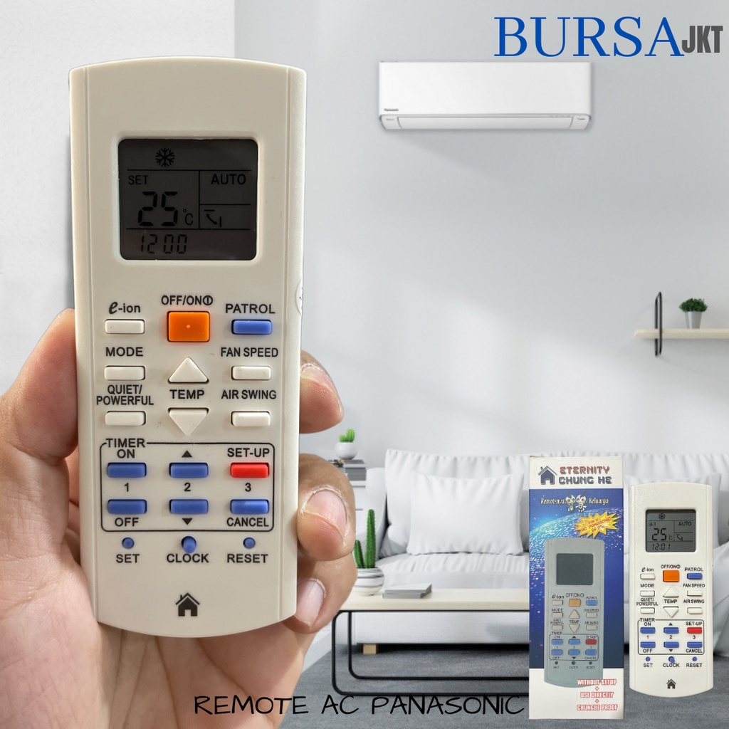 REMOTE AC PANASONI PNS SPLIT INVERTER LOW WATT DUS BIRU