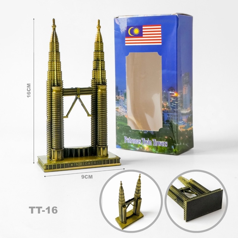 Twin Tower /Menara Kembar Malaysia/ Petronas / Miniatur Pajangan Kado Unik