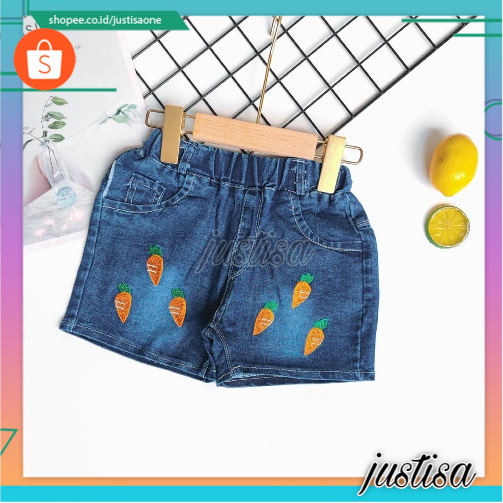 Promo !! Celana pendek anak import / Celana lucu untuk anak / Hot pants six carrot both ukuran 2-4 tahun