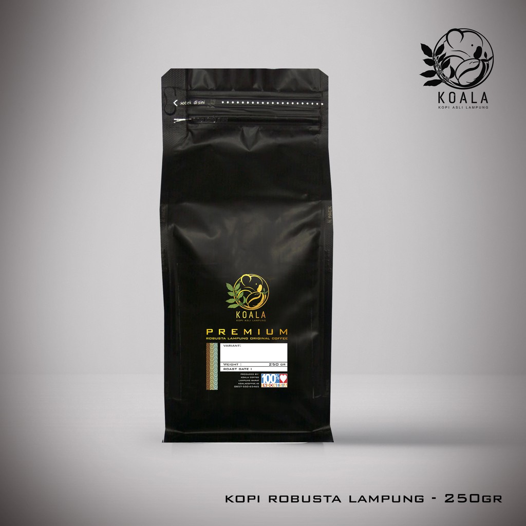 

Kopi robusta lampung KOALA COFFEE PREMIUM 250 GRAM (BIJI ATAU BUBUK)