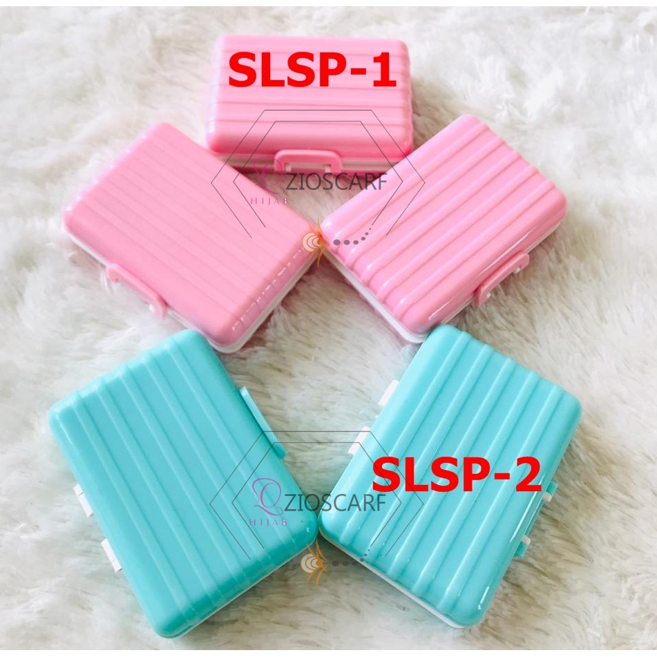 SUPPLIER TERMURAH !!! Tempat softlens koper kotak softlens motif SLSM ZIOSCARF