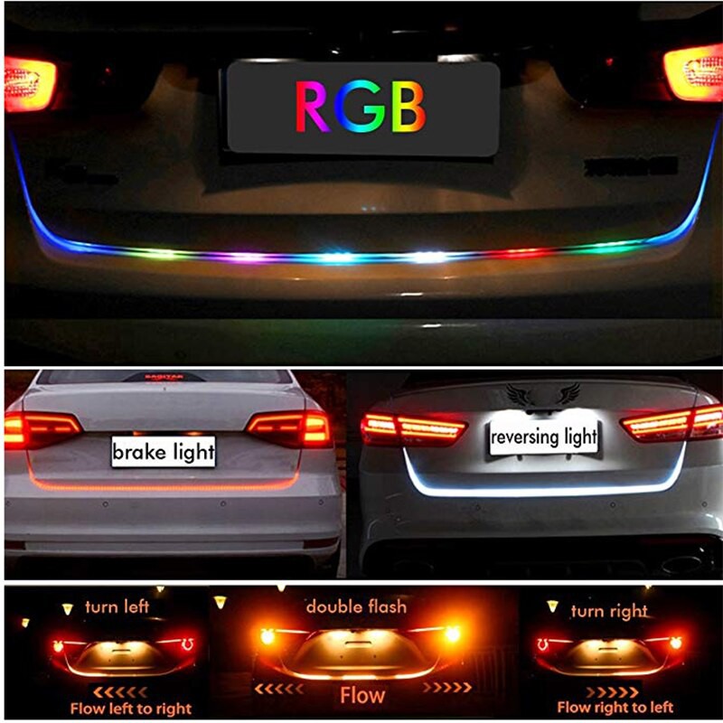 Lampu LED Strip DRL RGB Tail Trunk REM Sein BUS TrucK 24v 120cm BAGASI Pintu Belakang