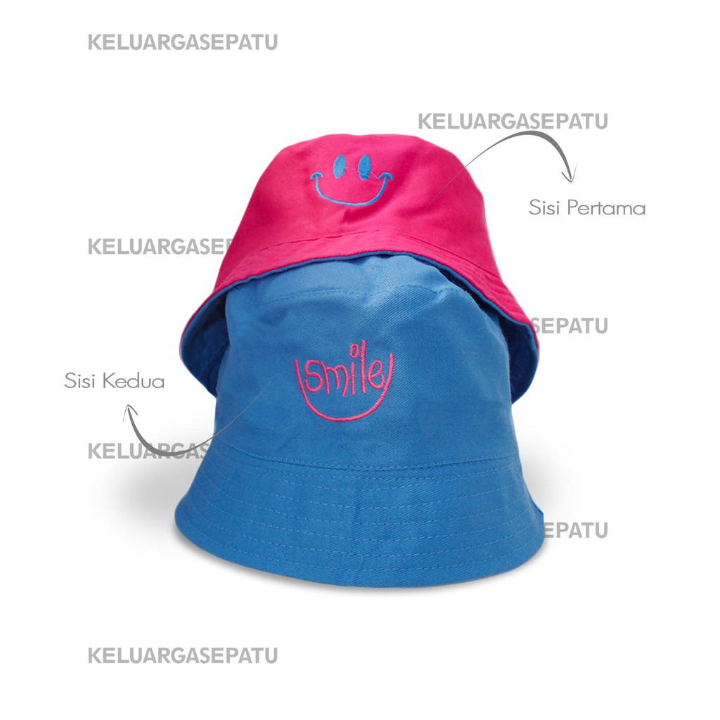 TOPI BUCKET TOPI BUCKET WANITA TOPI BUCKET PRIA TOPI BUCKET BORDIR SMILE TOPI BUCKET KOREA MURAH