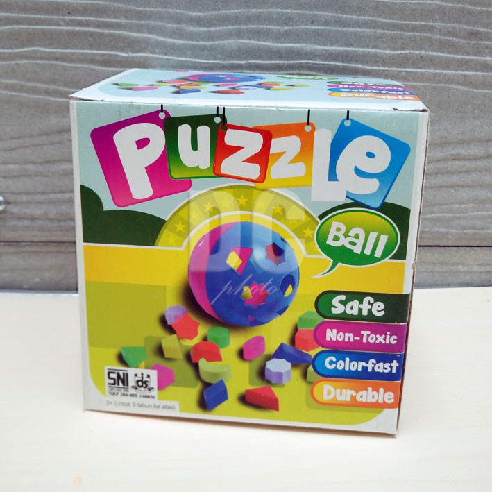 Puzzle Ball RANDOM Mainan Edukasi Blocks Bola Pintar Bentuk &amp; Warna Shape Color