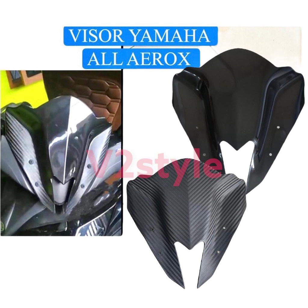 VISOR AEROX 155 WINSHIELD AEROX NEW OLD MODEL BATMAN FULL CARBON PELINDUNG BATOK MOTOR DEPAN YAMAHA AEROX 155 BARU LAMA COVER BATOK DEPAN WINSIL AEROX 155 WINDSHIL YAMAHA AEROX