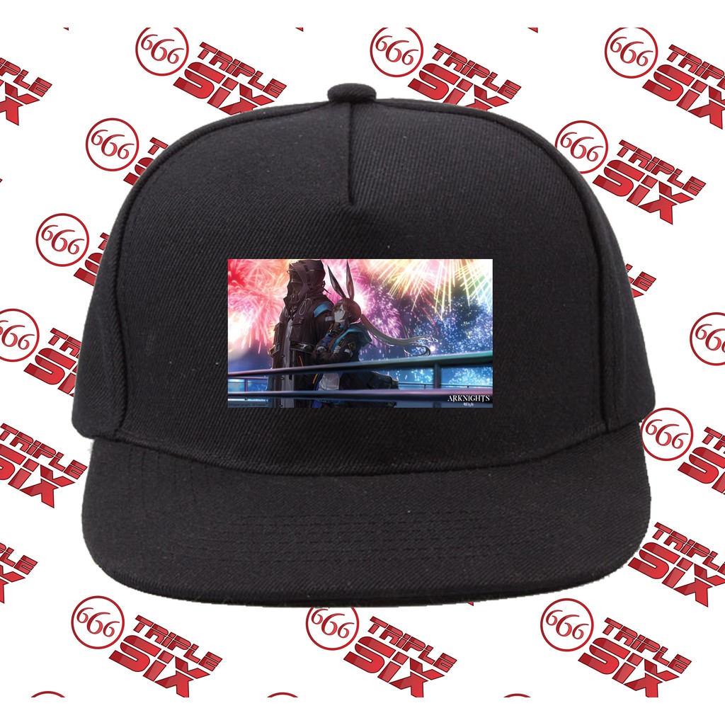 Topi Snapback Cotton Arknights Doctor Dokutah Amiya Fireworks