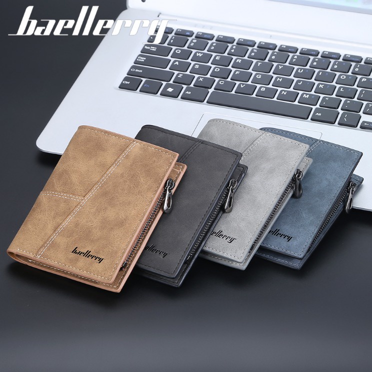 Dompet Pria Bahan Kulit Lipat PU Leather Premium BAELLERRY BLY062